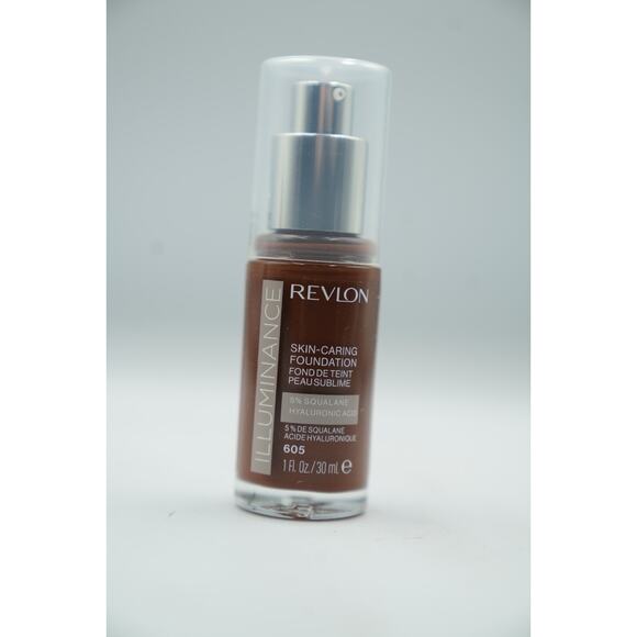 Revlon Illuminance Skin-Caring Foundation 605 + 501 1oz Duo Pack 5% Squalane - Picture 8 of 12